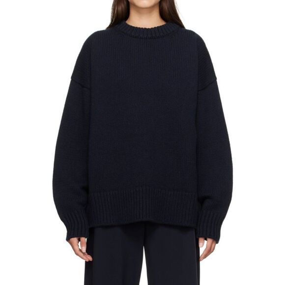 Missouri Italian Black Wool Blend High Neck Pullover Sweater Size L - Picture 1 of 10